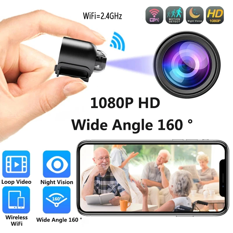 Uus FHD 1080P Mini WiFi Kaamera Öise Nägemise liikumistuvastus Video Kaamera Home Security Videokaamera Järelevalve beebimonitor . ' - ' . 0